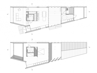 Cena “Next Generation” pro mladé architekty ze Sri Lanky, Španělska a Finska - Heikki Riitahuhta, Mikko Jakonen a Heikki Muntola: Soběstačný venkovský komunitní projekt v Pailiu ve Finsku<br>1st and 2nd floor plans.