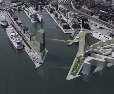 Nad kodaňským přístavem vyrostou dvě věže od Stevena Holla - foto: Steven Holl Architects