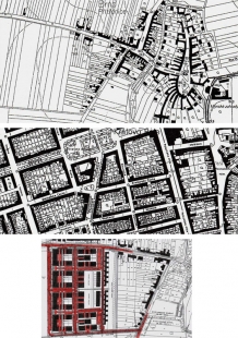 Urbanist massacre in the south of Brno in Přízřenice - Comparison of building structures at the same scale: Přízřenice (city outskirts), Královo pole (inner city) and the residential complex "Na slunné louce" (???) - foto: Doc. Ing.arch. Jan Mužík, CSc.