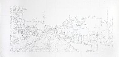 Henkel Art.Award 2008 má vítěze - Miha Štrukelj - Docklands (2008) - kresba na papíře, 62 x 125 cm