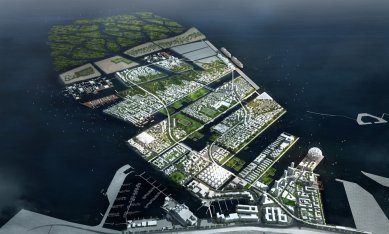 Výsledky soutěže The Sustainable City of the Future - 1. místo - Nordholmene Urban Delta - Cobe, Sleth, Rambøll (Dánsko)