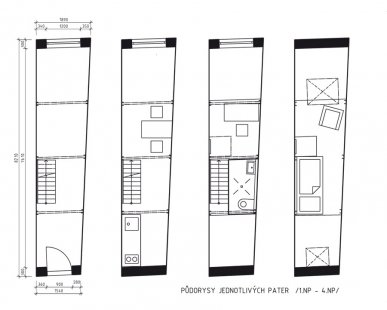 JFK 2008 – finalista - Půdorysy jednotilvých pater - foto: Aleš Vojkůvka
