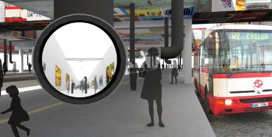 Martin Prokš - Galerie a autobusové nádraží - Interiér