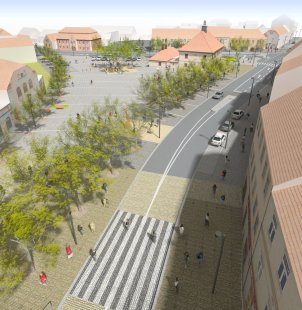 Město Dobříš má připravený projekt k rekonstrukci náměstí - foto: FAM Architekti, s.r.o.