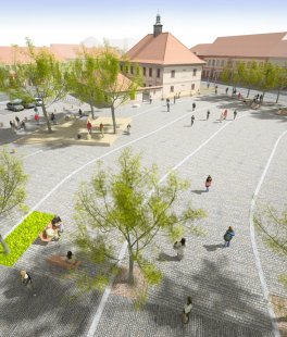 Město Dobříš má připravený projekt k rekonstrukci náměstí - foto: FAM Architekti, s.r.o.