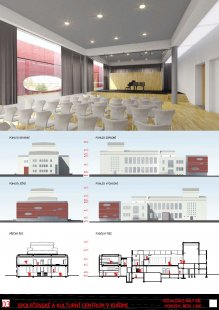 Results of the competition: Social and Cultural Center in Kuřim - 2. price – RADAARCHITEKTI s.r.o., Brno