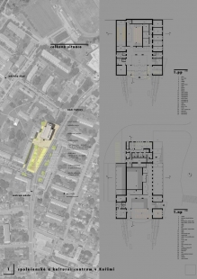 Results of the competition: Social and Cultural Center in Kuřim - 3. reduced price – Ing. arch. Eliška Macková (Ostrava), Ing. arch. Jiří Halfar (Mokré Lazce), Ing. arch. Jiří Stejskalík (Ostrava – Mariánské)