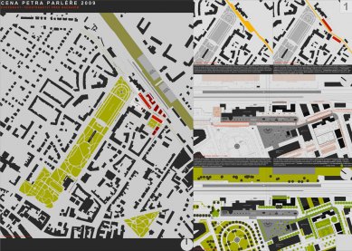 Cena Petra Parléře 2009: Chvála malých a velkých prostranství - 1. místo - Úprava prostranství před a kolem vlakového nádraží v Poděbradech - MgrA. Bronislav Stratil a Ing. Mgr. art. Jan Roháč