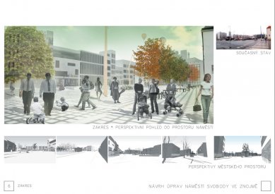 Results of the Competition for the Renovation of Freedom Square in Znojmo - 1st place: Ing. arch. Petr Hurník, Jakub Kopec, Jiří Vítek, Jaroslav Sedlák and Ondřej Bartůšek