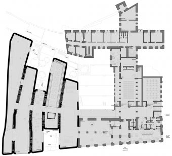 Středoevropské forum Olomouc - architektonická studie - SEFO, půdorys přízemí - foto: © Design4function s.r.o.