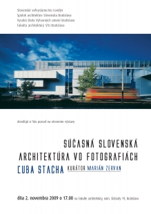 Pozvánka na výstavu Súčasná slovenská architektúra