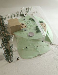 Výsledky soutěže na kulturní centrum v Rožnově pod Radhoštěm - 2. cena - Model - foto: Ing. arch. Jan Línek - L & P architektonický ateliér