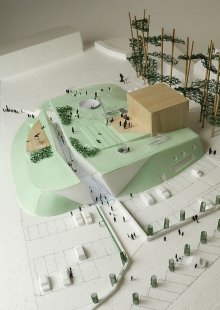 Výsledky soutěže na kulturní centrum v Rožnově pod Radhoštěm - 2. cena - Model - foto: Ing. arch. Jan Línek - L & P architektonický ateliér