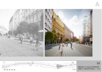 Lepší veřejné prostory v srdci Prahy - Za velmi zdařilou považovali návštěvníci výstavy také studii úprav ulice Na Poříčí.