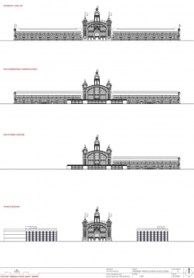 Vojtěch Hybler - bakalářský projekt dostavby Průmyslového paláce v Praze - Proměny průmyslového paláce časem - foto: Vojtěch Hybler, 2009