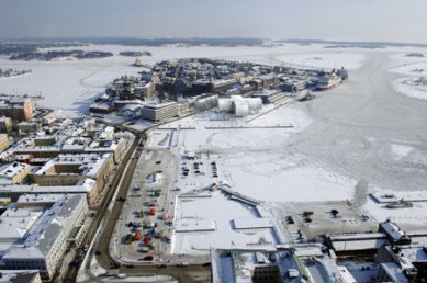 Projekt hotelu na nábřeží v Helsinkách od H&deM - foto: Herzog & de Meuron