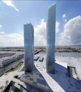 DC Towers ve Vídni od Dominique Perraulta - foto: Dominique Perrault Architecture