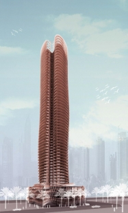 Magnolia Tower v Dubaji od Sadar Vuga Arhitekti - Denní pohled - foto: Sadar Vuga Arhitekti