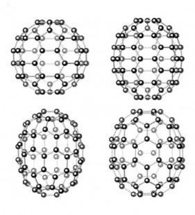 Mirko Baum: Forma sleduje vědu - Molekulární skladba uhlíku C60 a jeho derivátu C 70, C 76 a C 78. - foto: G. Roth, Fullerene - ve sborníku Horizonte, die RWTH Aachen auf dem Weg ins 21. Jahrhundert