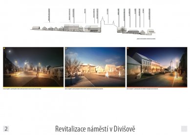 Výsledky soutěže na revitalizaci a humanizaci náměstí v Divišově - 3. cena: Ing. arch. Štěpán Dokoupil, Ing. arch. Lukáš Fišer, Ing. arch. David Šrom