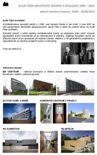 Pozvánka na výstavu: Aulík Fišer Architekti / Návrhy a realizace 1995 - 2010