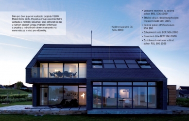 Výrobky VELUX vhodné do nízkoenergetických staveb - Výrobky VELUX v Domě pro život. Dům pro život je první realizací z projektu VELUX Model Home 2020. Projekt zahrnuje experimentální výstavbu a následné zkoumání šesti aktivních domů v různých částech Evropy.