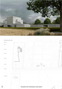 Results of the competition 'Mourning Hall in Roudnice nad Labem' - 1. price (100,000 CZK) - proposal no. 100 (received 12 points) - foto: A.D.N.S. s. r. o.