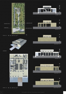 Results of the competition 'Mourning Hall in Roudnice nad Labem' - 3rd prize (20,000 CZK) - proposal No. 23 (received 16 points) - foto: Ing. arch. Ján Stempel, Ing. arch. Jan Tesař, Ing. arch. Lucie Vogelová