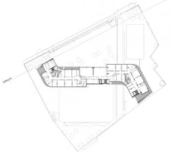 Gymnázium v Brixtonu od Zahy Hadid - Půdorys 3.np - foto: Zaha Hadid Architects