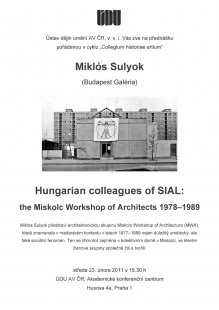 Přednáška Miklóse Sulyoka Hungarian colleagues of SIAL