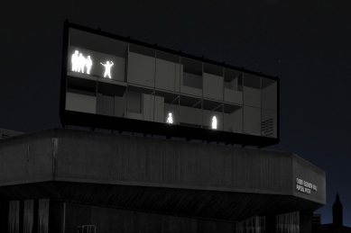 Soutěžní návrh 'A Room for London' od mjölk architekti - Noční zákres do fotografie - foto: mjölk architekti