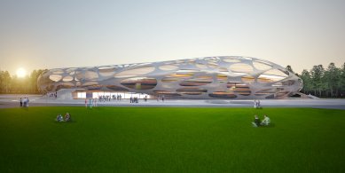 Projekt fotbalového stadionu v Bělorusku od OFIS arhitekti - foto: OFIS architekti