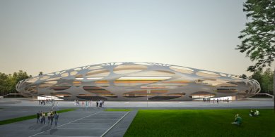 Projekt fotbalového stadionu v Bělorusku od OFIS arhitekti - foto: OFIS architekti