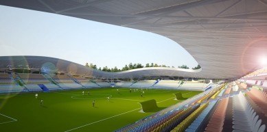 Projekt fotbalového stadionu v Bělorusku od OFIS arhitekti - foto: OFIS architekti