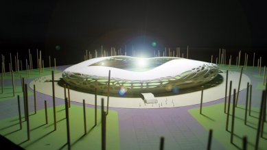 Projekt fotbalového stadionu v Bělorusku od OFIS arhitekti - Model - foto: OFIS architekti