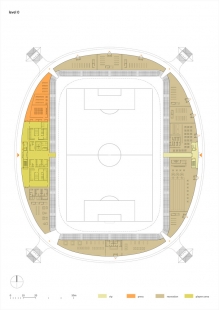 Projekt fotbalového stadionu v Bělorusku od OFIS arhitekti - Level 0 - foto: OFIS architekti