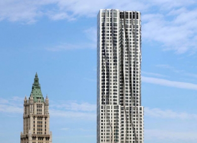 Mrakodrap '8 Spruce Street' v New Yorku od Franka Gehryho