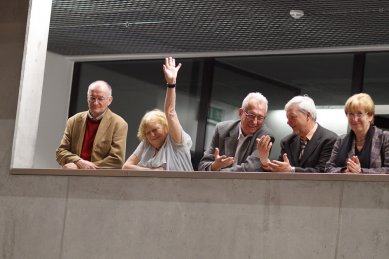 FA ČVUT Otevření / Opening - fotoreportáž ze čtvrteční slavnosti - zleva: prof. Matúš Dulla, prof. Alena Šrámková, rektor ČVUT prof. Václav Havlíček - foto: Jan Hromádko