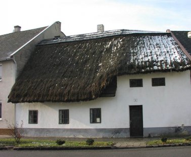 Pasivní domy I. - Obr. 2 - Tradiční dřevěný dům v Rymicích s hliněnými omítkami - foto: archiv autora